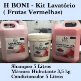 Frutas vermelhas Shampoo condicionador e máscara Kit Lavatório 3 Itens H Boni cosméticos