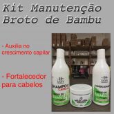 Kit manutenção capilar Home care Broto de Bambu H Boni cosmeticos 3 itens