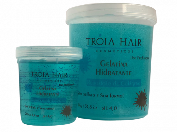 Gelatina Capilar 1kg Troia Hair Brilho,colágeno Sem Quimica