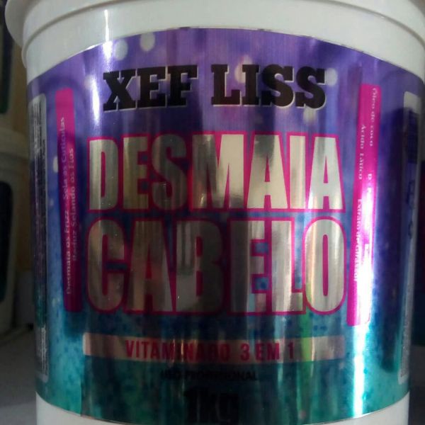 Desmaia cabelo Xeff liss - cabelos fortes,saudáveis e brilho 1 kg