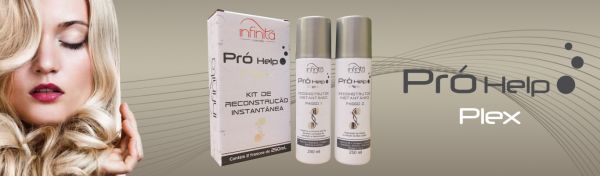 Pró Help Plex Kit de reconstrução instantânea 2x250ml - Infinita cosméticos